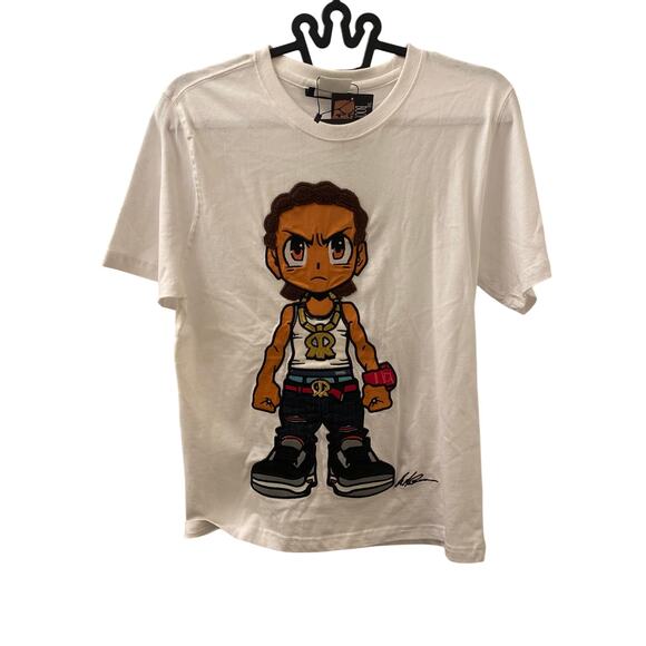 Official Boondocks Signature White 3D Riley Shirt Size Small - Picture 1 of 5